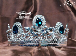 皇族国王皇后女王男女宝石新娘选美表演婚庆颁奖圆帽满生日皇冠