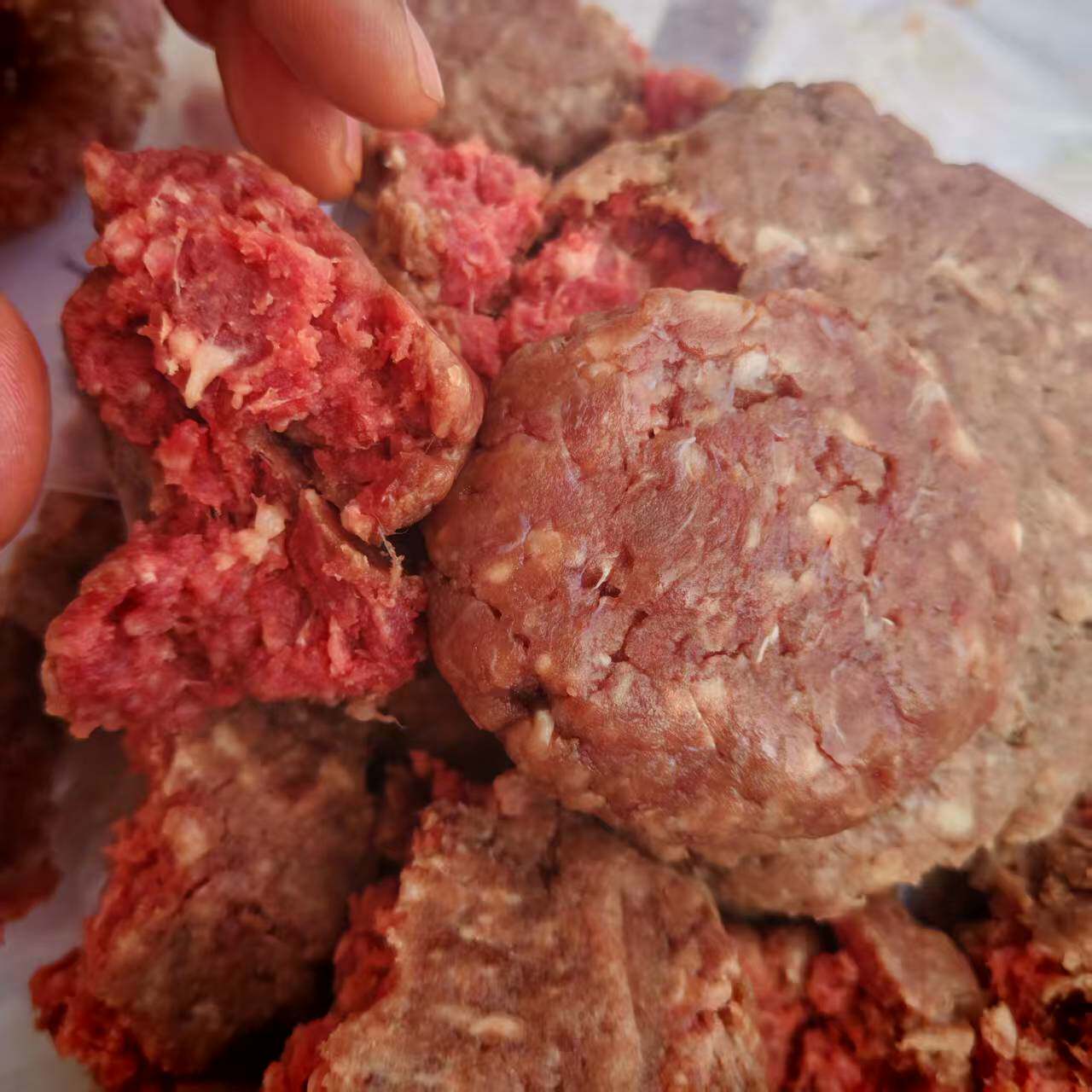 原味宠物吃牛肉糜肉饼原切牛排湿粮增肥猫狗零食新鲜牛肉末