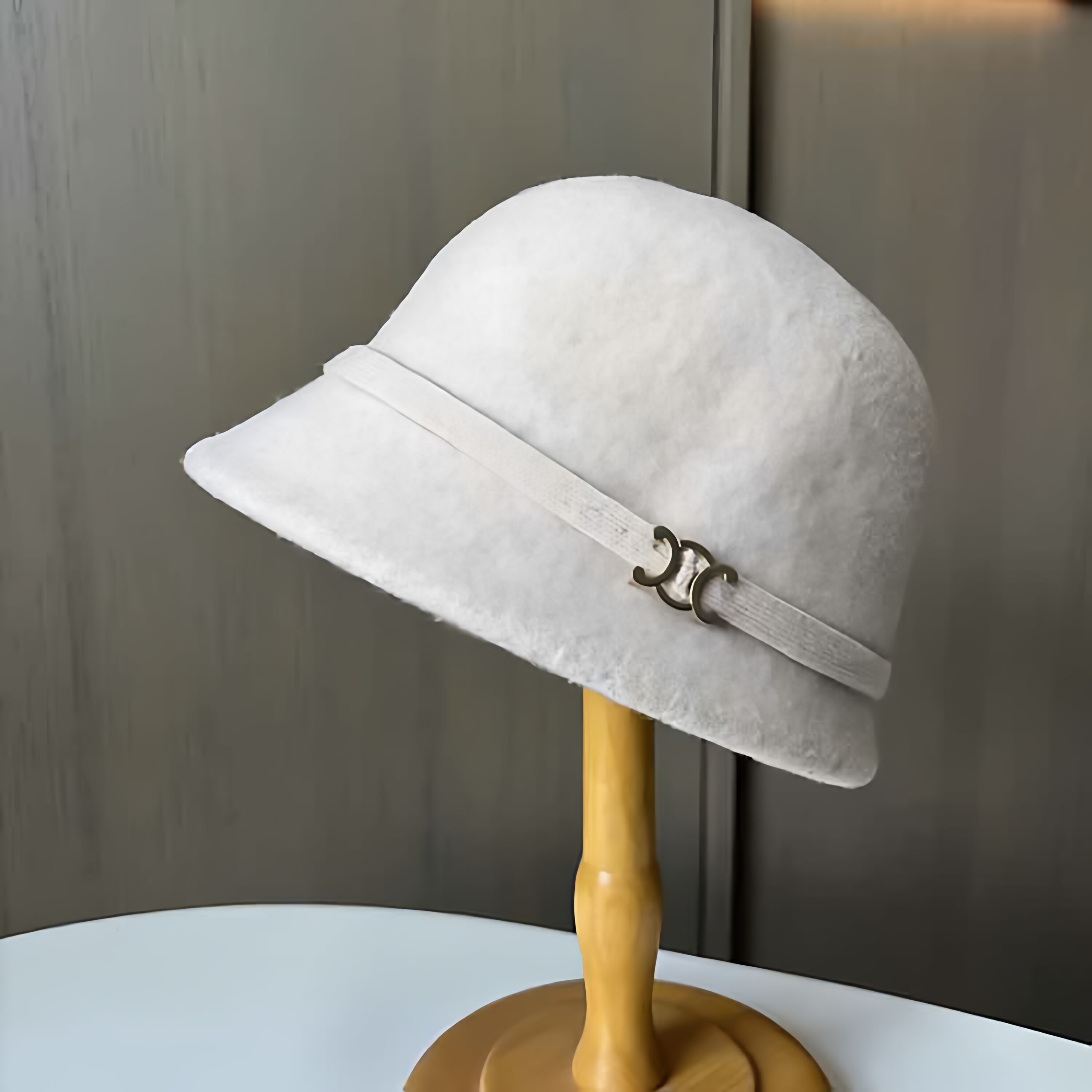 韩版优雅气质针织盆帽女士羊毛呢小沿礼帽新款秋冬户外保暖渔夫帽