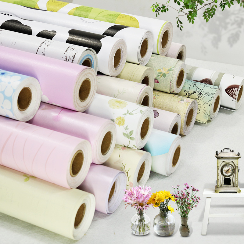 PVC chống thấm tự dính hình nền bối cảnh nền mục vụ phòng ngủ dán tường phòng khách Floral ký túc xá nhật