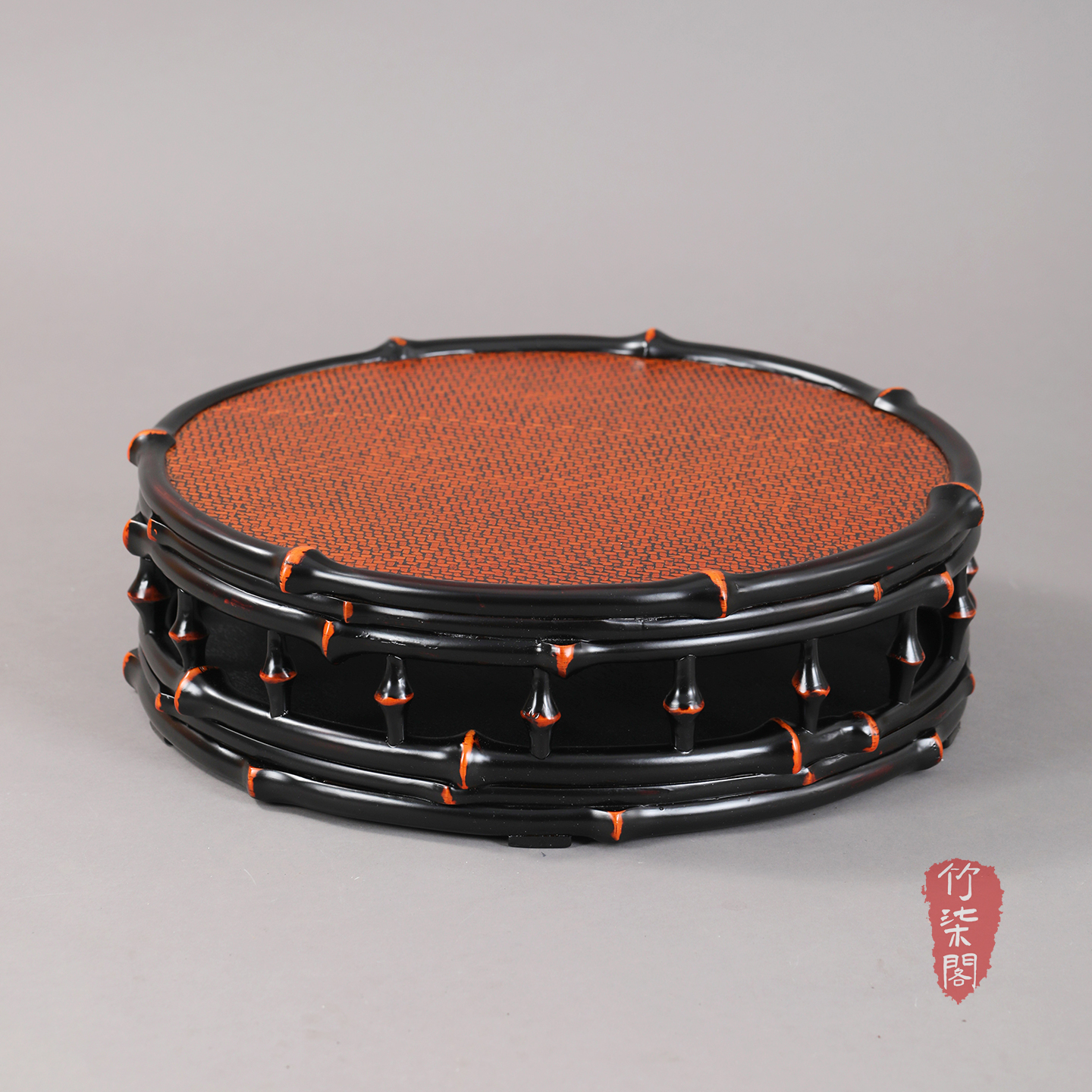 筇竹小茶台泡茶桌禅椅竹编炕桌炕几新中式家具圆形打坐椅榻榻米桌