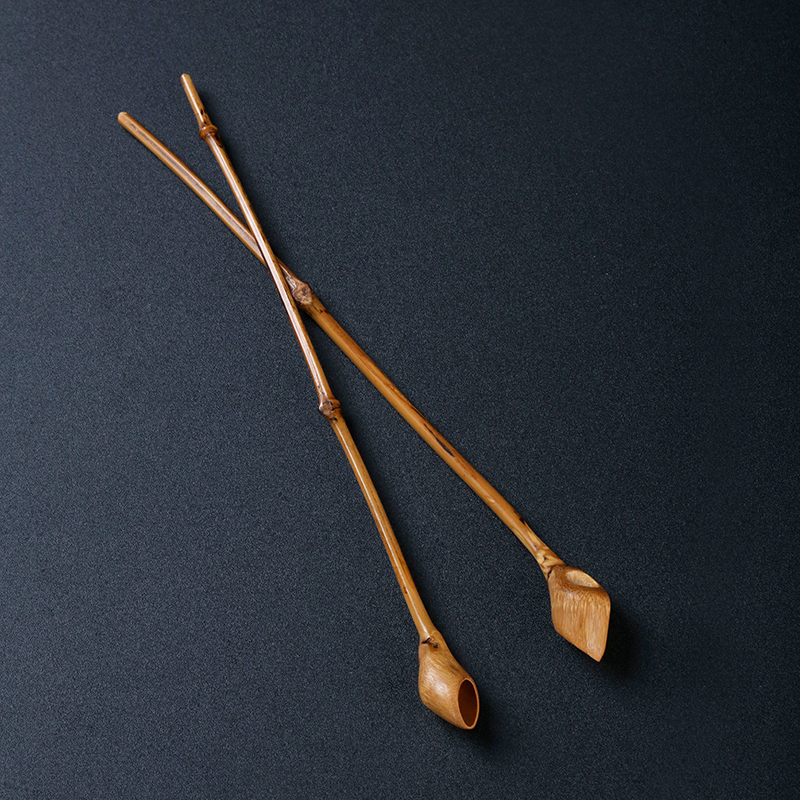 竹柒阁中式创意抹茶茶勺茶铲茶匙长柄抹茶勺子茶粉勺功夫茶具配件