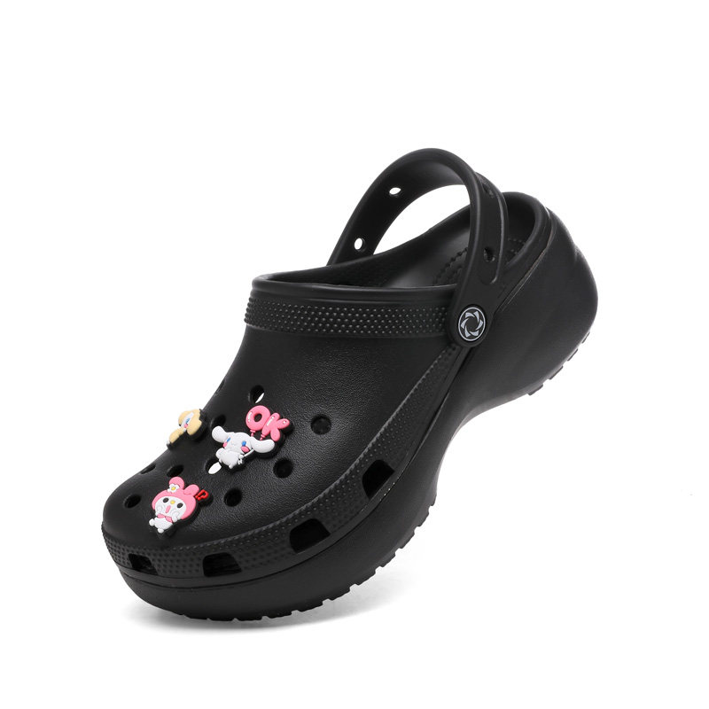 JDOV云朵洞洞鞋女厚底增高外穿花园鞋子夏季新款防滑防臭沙滩拖鞋