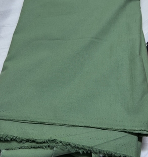 3米纯棉纱卡布料浅暗绿色