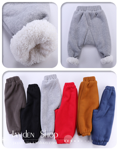 冬季女童加绒加厚婴幼儿哈伦裤