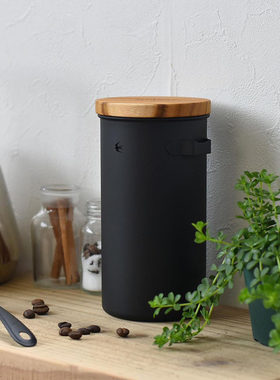 GSP燕印 职人复古不锈钢密封罐 木盖烤漆咖啡豆粉茶日本直邮