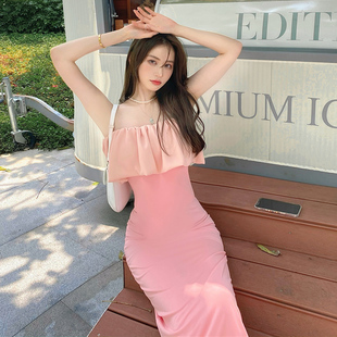 海边拍照衣服超仙三亚拍照好看的裙子抹胸沙滩裙度假裙ins超火夏