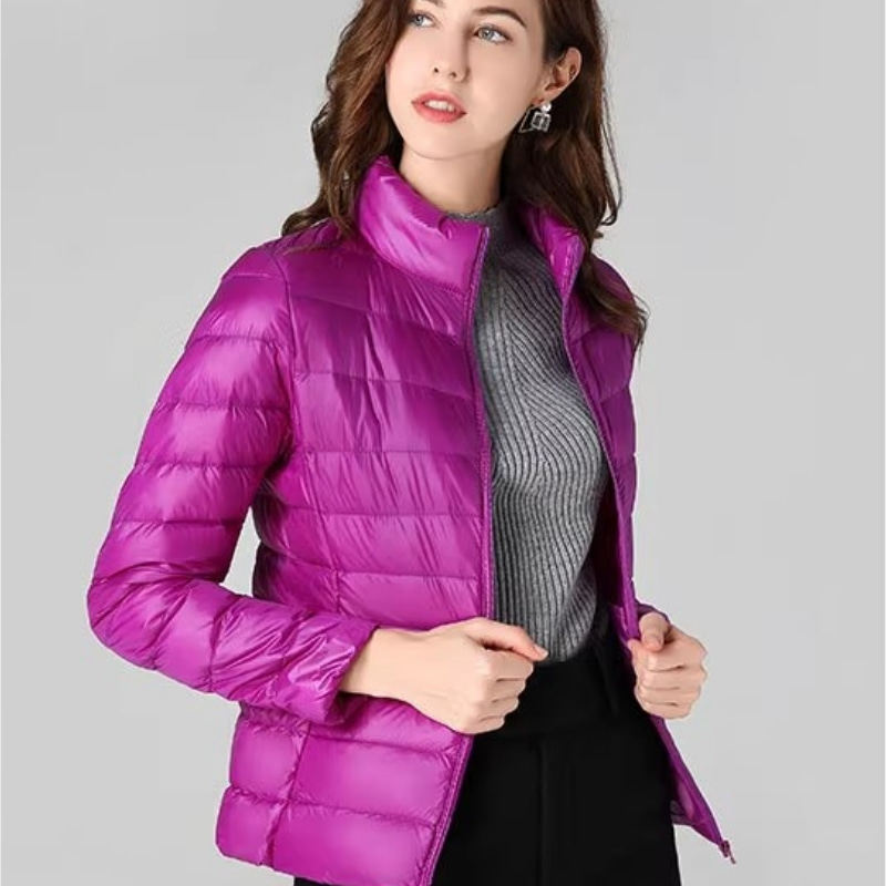 唯品会特卖断码清仓特价处理轻薄白鸭绒羽绒服女装品牌正品春秋冬
