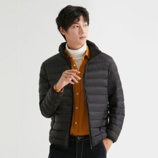 唯品会特卖断码特价处理轻薄白鸭绒羽绒服男装品牌春秋冬