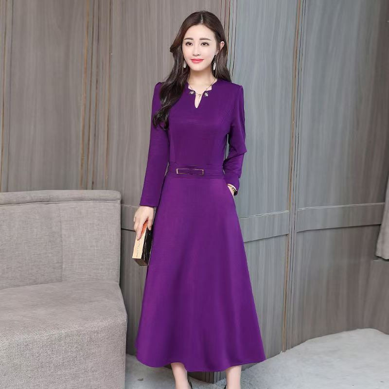 潮唯品会特卖清仓特价处理断码长袖连衣裙女装品牌正品春秋冬新款