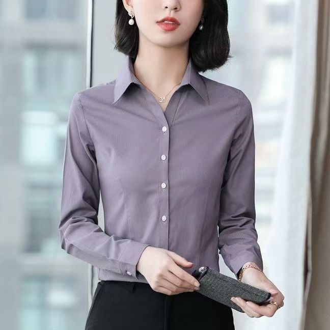 唯品会特卖清仓特价处理断码长袖职业衬衫女装品牌正品春秋冬新款