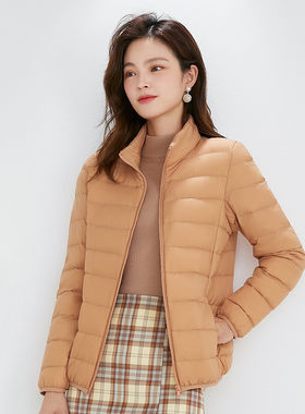 唯品会特卖断码特价处理轻薄白鸭绒羽绒服女装品牌春秋冬