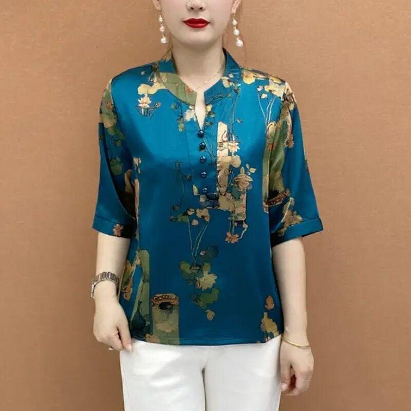 唯品会特卖清仓处理断码中袖香云纱桑蚕丝真丝上衣女装品牌正品夏