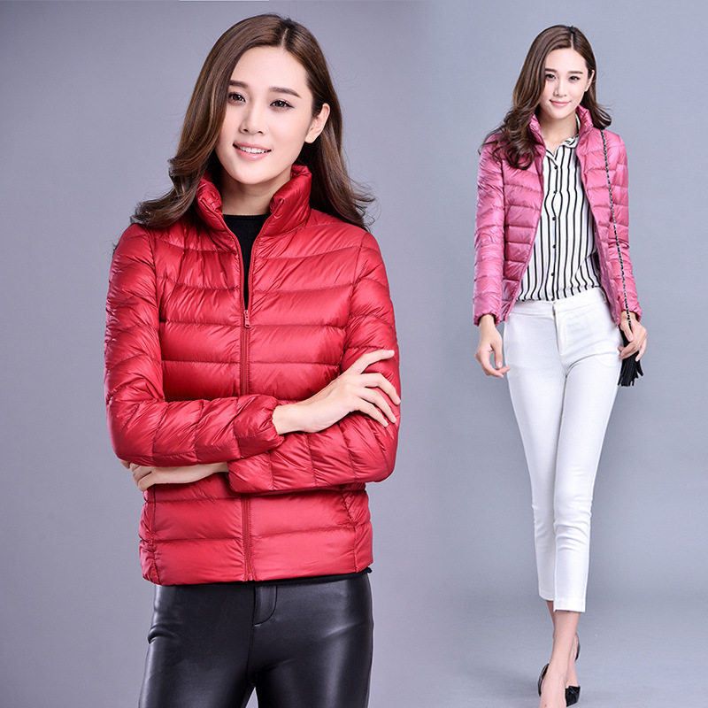 唯品会特卖断码清仓特价处理轻薄白鸭绒羽绒服女装品牌正品春秋冬