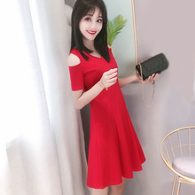 潮唯品会特卖清仓特价处理断码短袖连衣裙女装品牌正品春秋夏新款