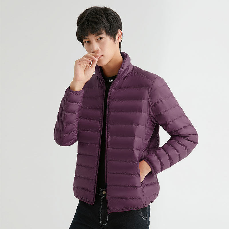 唯品会特卖断码清仓特价处理轻薄白鸭绒羽绒服男装品牌正品春秋冬