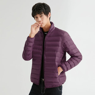 唯品会特卖断码特价处理轻薄白鸭绒羽绒服男装品牌春秋冬