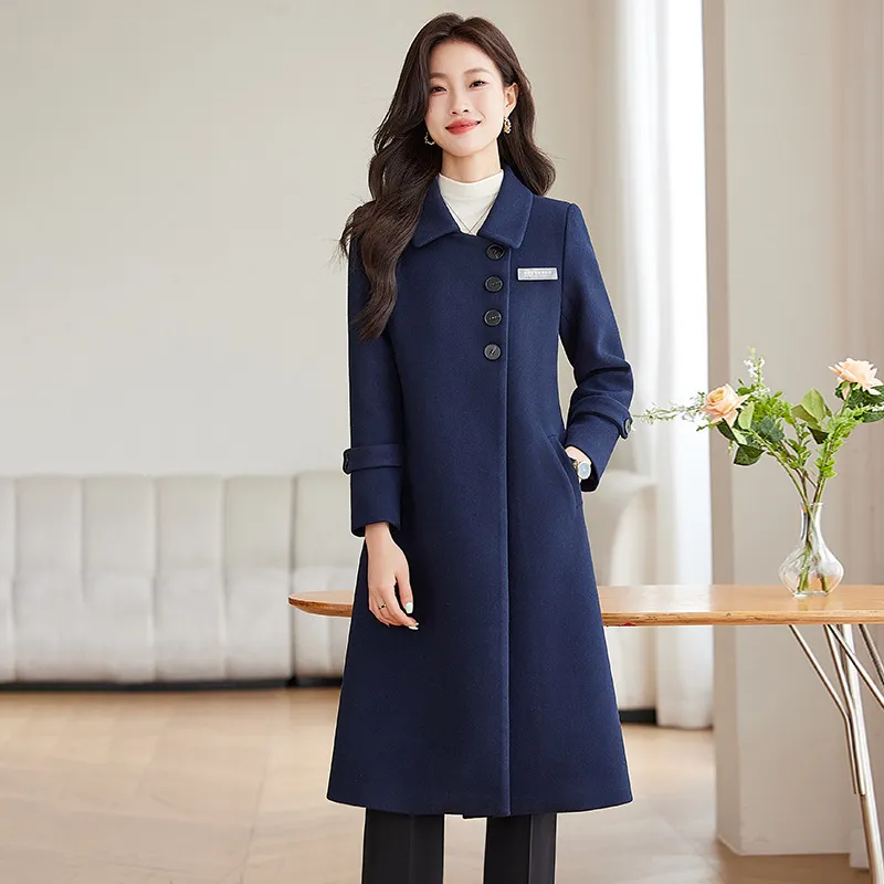 唯品会特卖断码加棉加厚毛呢外套