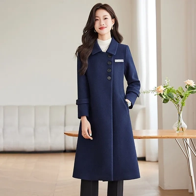 唯品会特卖断码加棉加厚毛呢外套