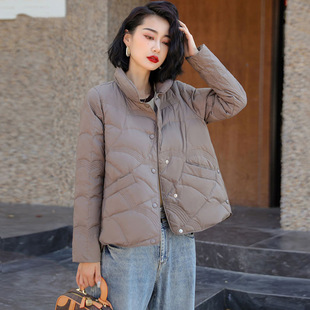 唯品会特卖断码特价处理短款白鸭绒羽绒服女装品牌春秋冬