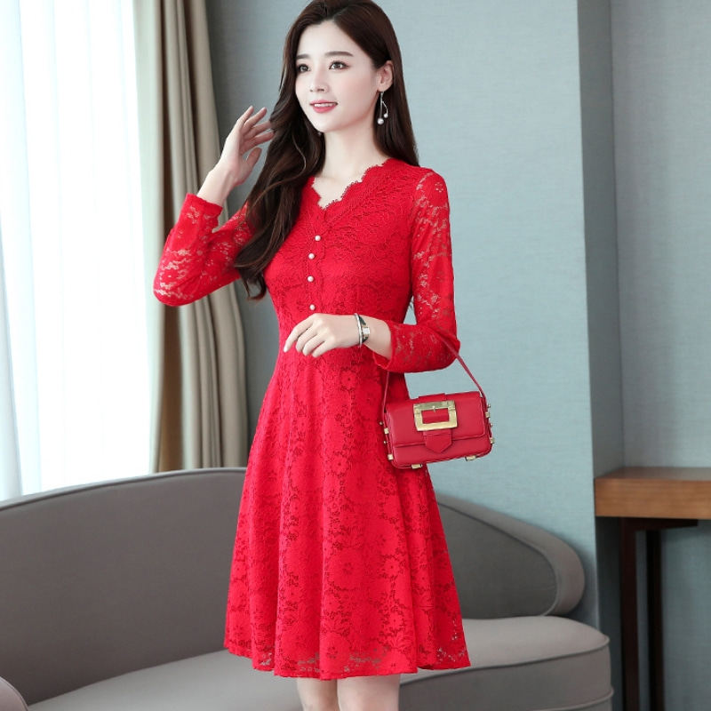 唯品会特卖官方旗舰店蕾丝连衣裙断码女装千百惠气质2024春秋新款