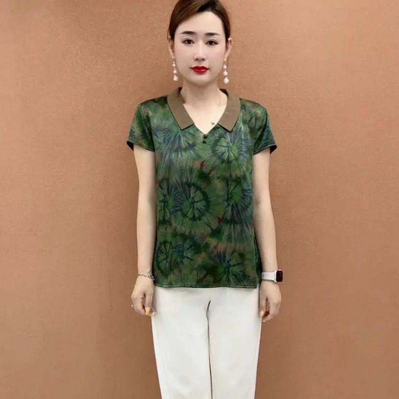 唯品会特卖清仓处理断码短袖香云纱桑蚕丝真丝上衣女装品牌正品夏