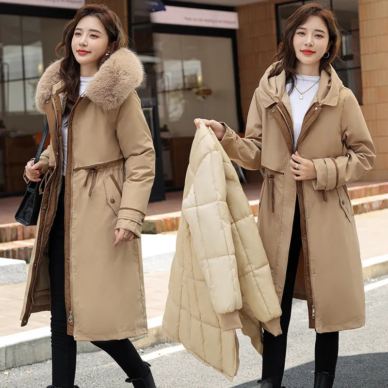 唯品会特卖断码清仓特价处理加厚连帽派克服棉服棉衣女装品牌正品