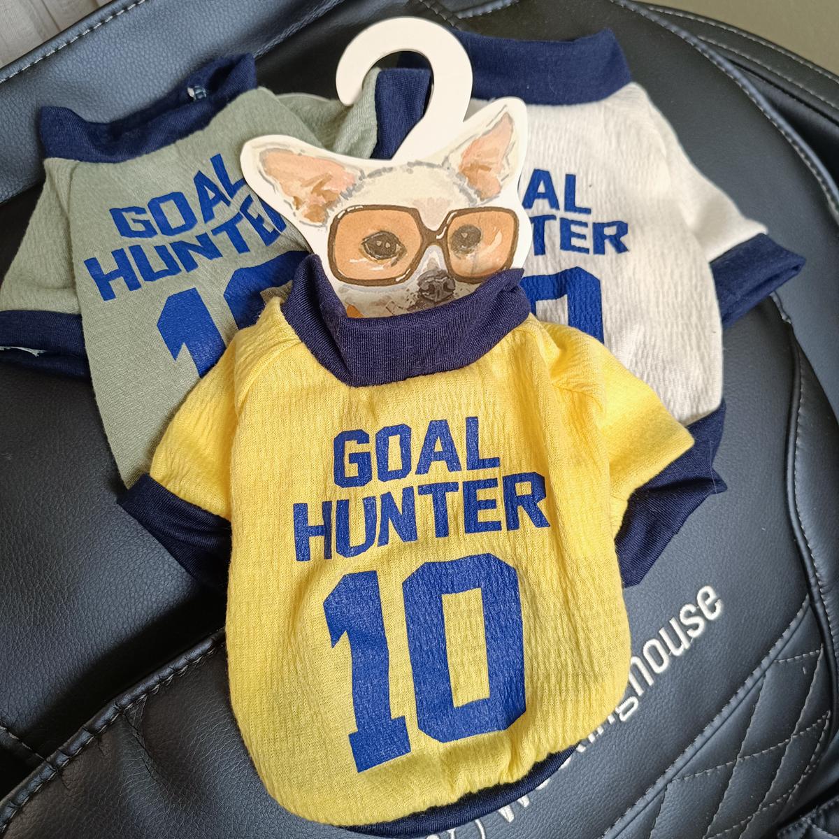 泡米酱进球高手小背心宠物衣服泰迪比熊猫咪春夏薄套头运动风球衣