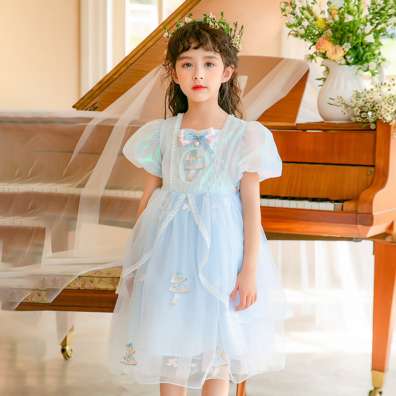 女童公主裙夏季  2023韩版夏装新款夏款儿童蓬蓬纱裙礼服连衣裙子