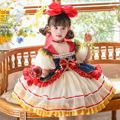 女童夏装白雪公主裙礼服连衣裙