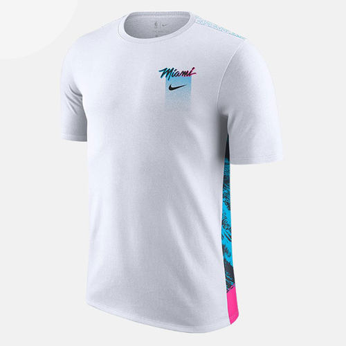 Nike/耐克正品新款男子夏季热火队篮球文化运动T恤CT9388-100
