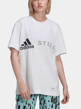 Adidas/阿迪达斯正品aSMC LOGO TEE女子休闲圆领短袖T恤衫HB7401