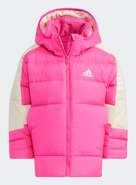 Adidas/阿迪达斯正品秋季新款小童运动保暖连帽羽绒服 H40331