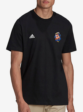 Adidas/阿迪达斯正品年夏新款男子足球运动休闲短袖T恤HA0939