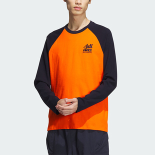 LOGO TEE3男士 阿迪達(dá)斯正品 運(yùn)動(dòng)休閑長(zhǎng)袖 T恤JI6850 Adidas