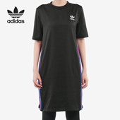 圆领运动连衣裙 三叶草女子短袖 FL0041 阿迪达斯正品 Adidas