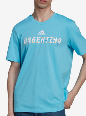 Adidas/阿迪达斯正品ARGENTINA足球短袖男休闲运动短袖T恤 HD6380