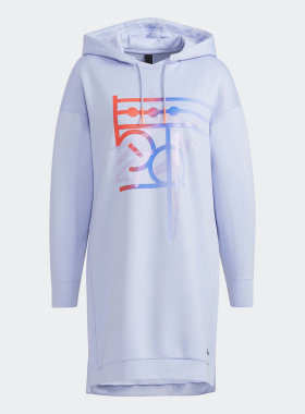 Adidas/阿迪达斯正品新款女子宽松舒适连帽中长款卫衣H09685