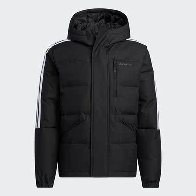 阿迪达斯正品保暖连帽羽绒服外套