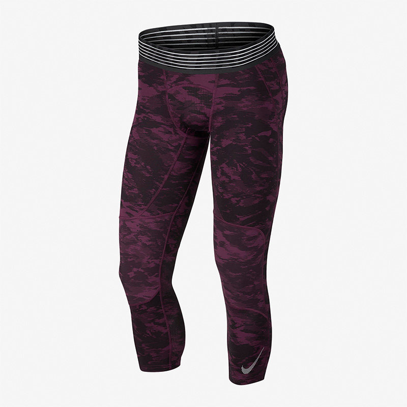 Nike耐克正品夏款透气篮球运动训练男子七分弹力紧身裤880837-609
