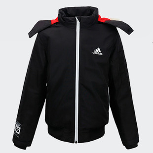 阿迪达斯童装男童18冬新款大童加厚棉服儿童运动外套DM7139 7140