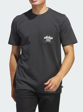 Adidas/阿迪达斯正品新款男士高尔夫印花短袖圆领T恤IS3268