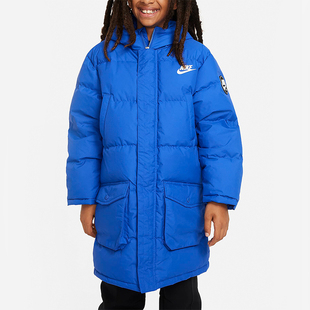 Nike/耐克正品冬季新款大童保暖简约长款羽绒服FV3074-480