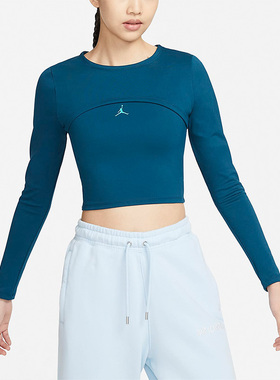 Nike/耐克正品Air Jordan女子二合一时尚透气长袖T恤 DV1275-460