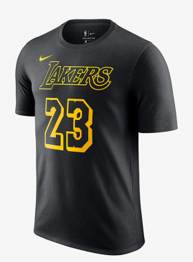 Nike/耐克正品湖人队詹姆斯23号男子新款运动短袖T恤AA2591-022