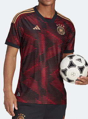 Adidas/阿迪达斯正品德国队球员版客场夏男子透气足球球衣 HF1695