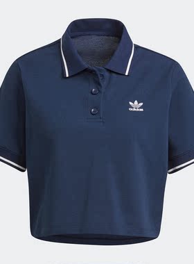 Adidas/阿迪达斯正品夏季女子短款新款短袖T恤运动Polo衫 H56471