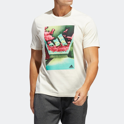 阿迪达斯正品男子运动短袖