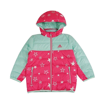 Adidas/阿迪达斯童装女中小童冬季保暖羽绒服外套AY4687