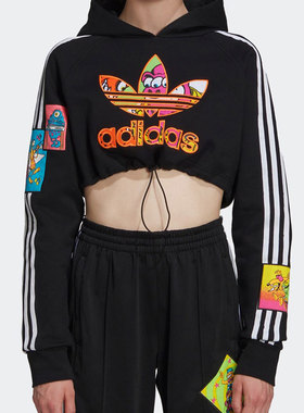 Adidas/阿迪达斯正品三叶草女子Jeremy Scott印花卫衣 H53361